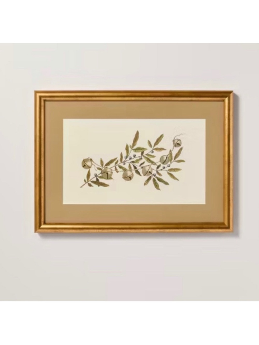 Hearth & Hand 10” x 14” Silver Bells Tree Branch Framed Christmas Wall Art